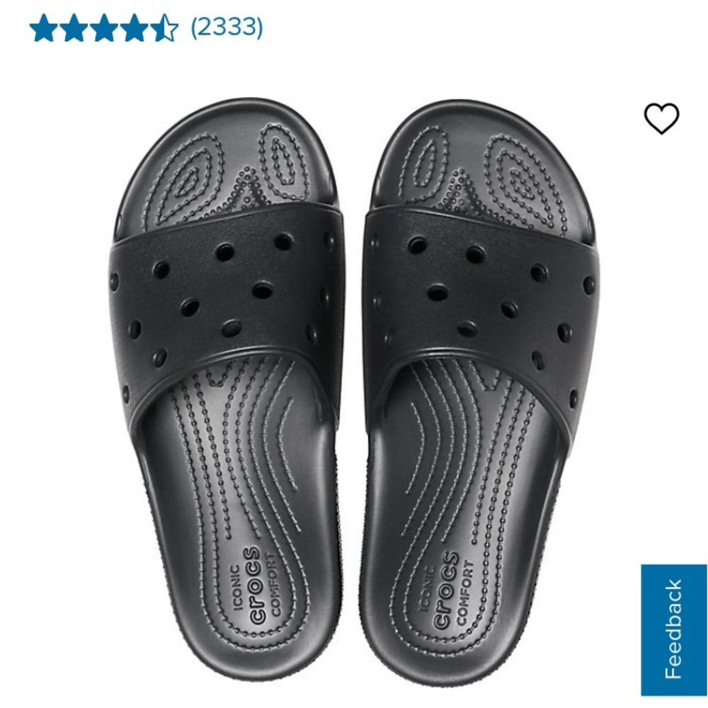 Brand New Classic Crocs Slide in Black